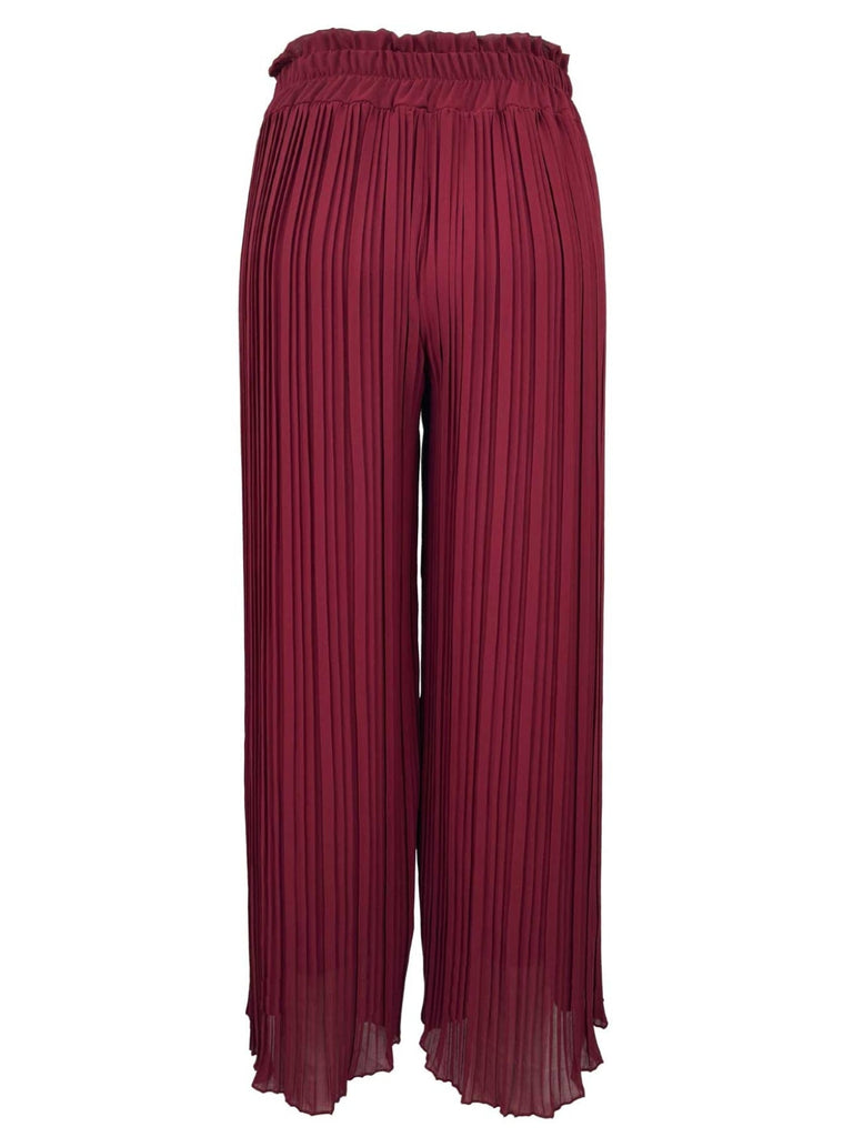 Plissee Hose burgund, Ansicht hinten