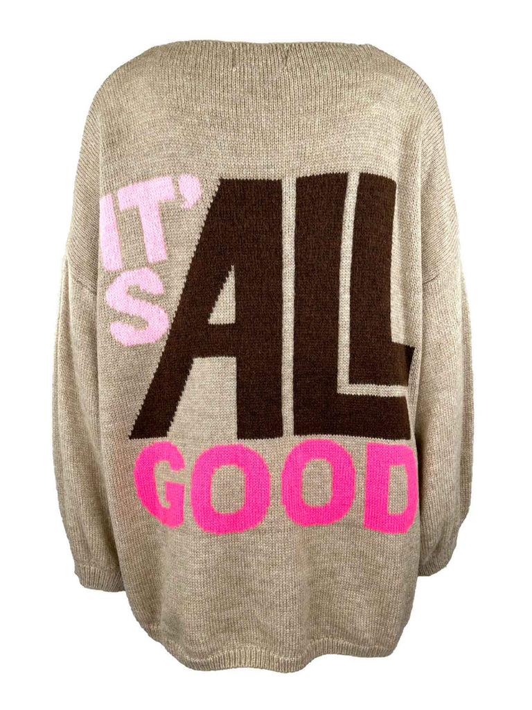 Pullover Smile beige, Ansicht hinten