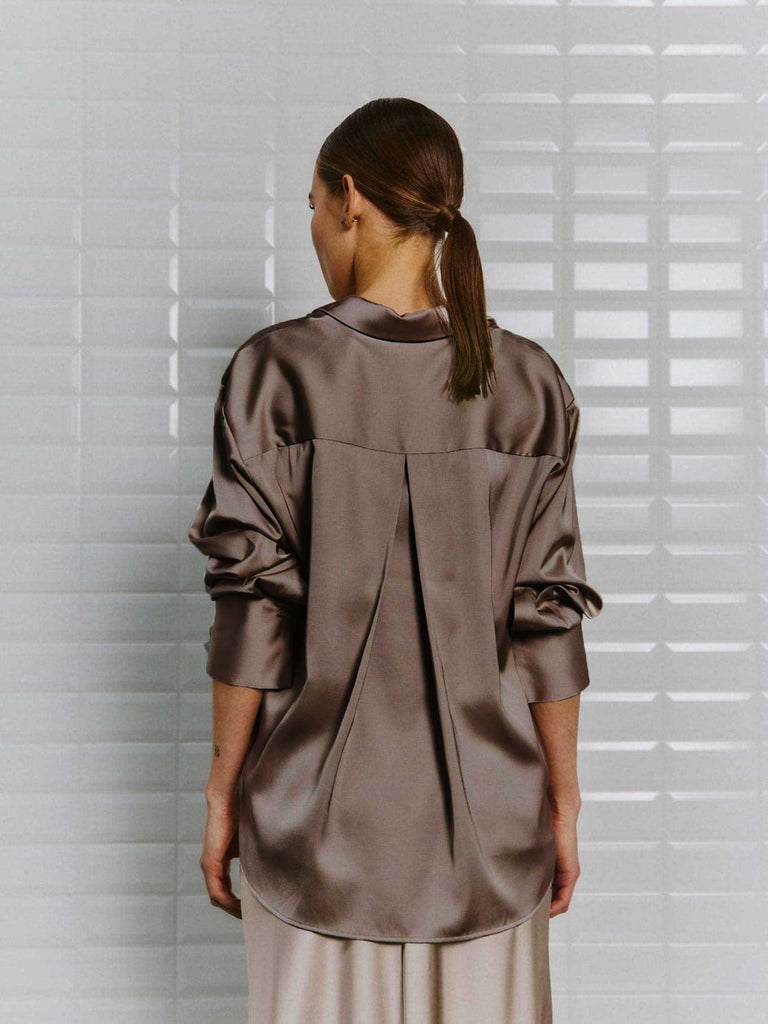 Bluse Dagmar major brown, Ansicht hinten