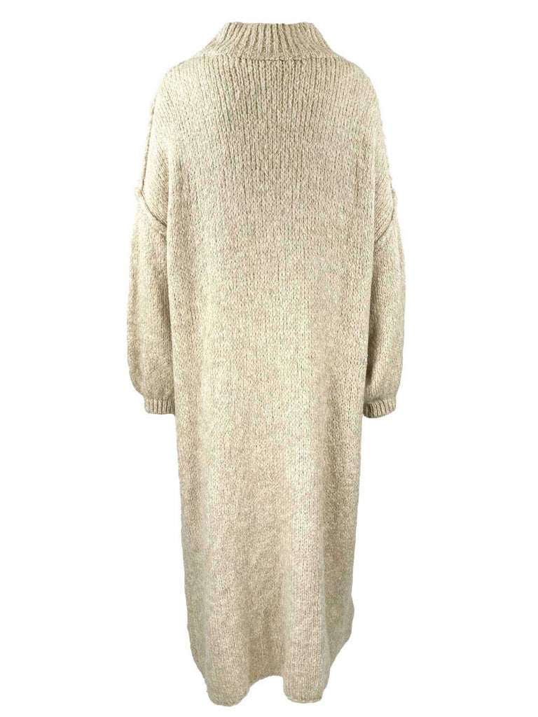 Strickkleid beige, Ansicht hinten