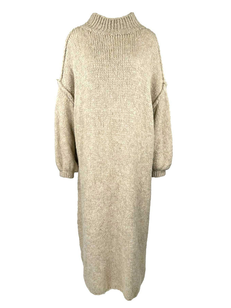 Strickkleid beige, Ansicht vorne