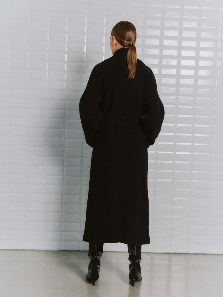 Mantel Brooklyn Wool black, Ansicht hinten