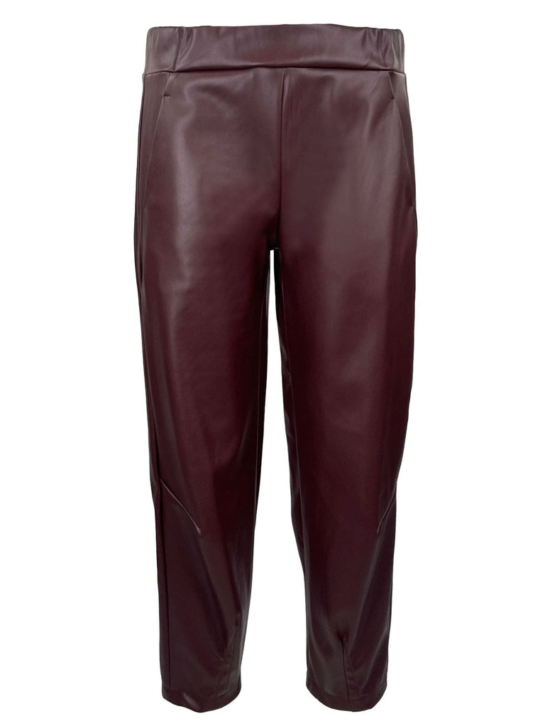 Hose Vegan burgund, Ansicht vorne