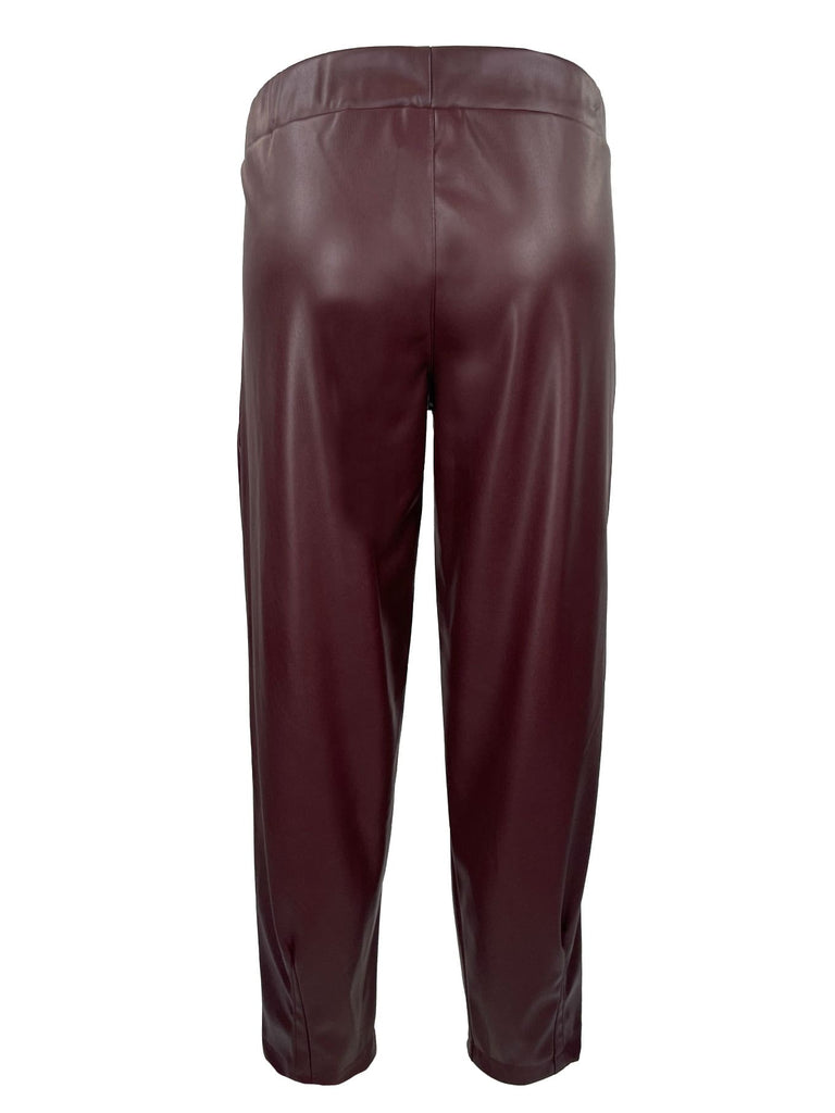 Hose Vegan burgund, Ansicht hinten