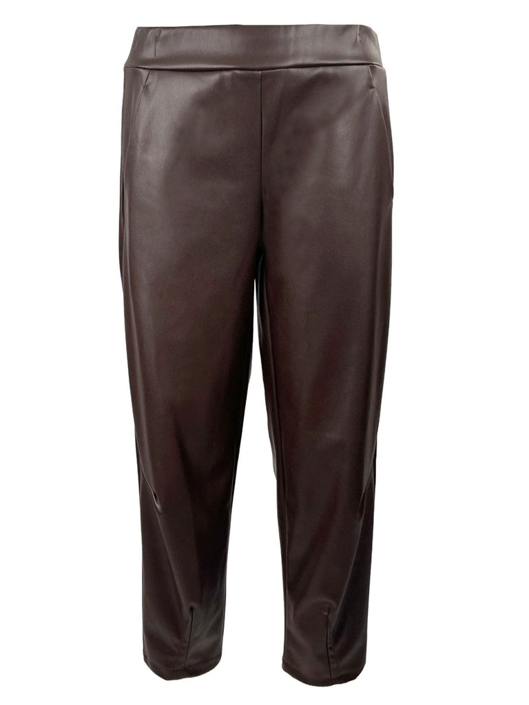 Hose Vegan schokobraun, Ansicht vorne