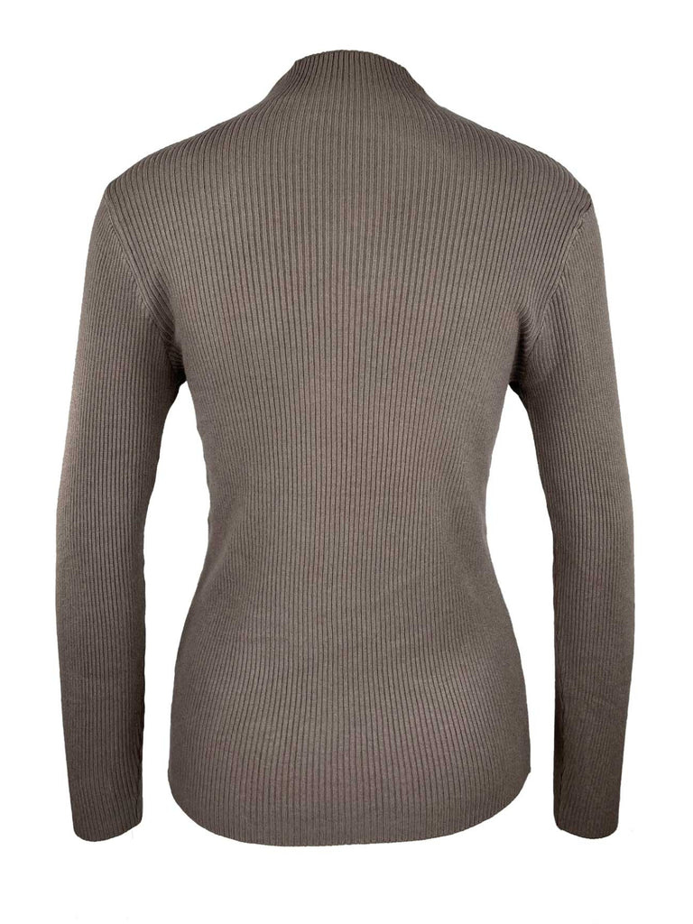 Pullover Herz taupe, Ansicht hinten