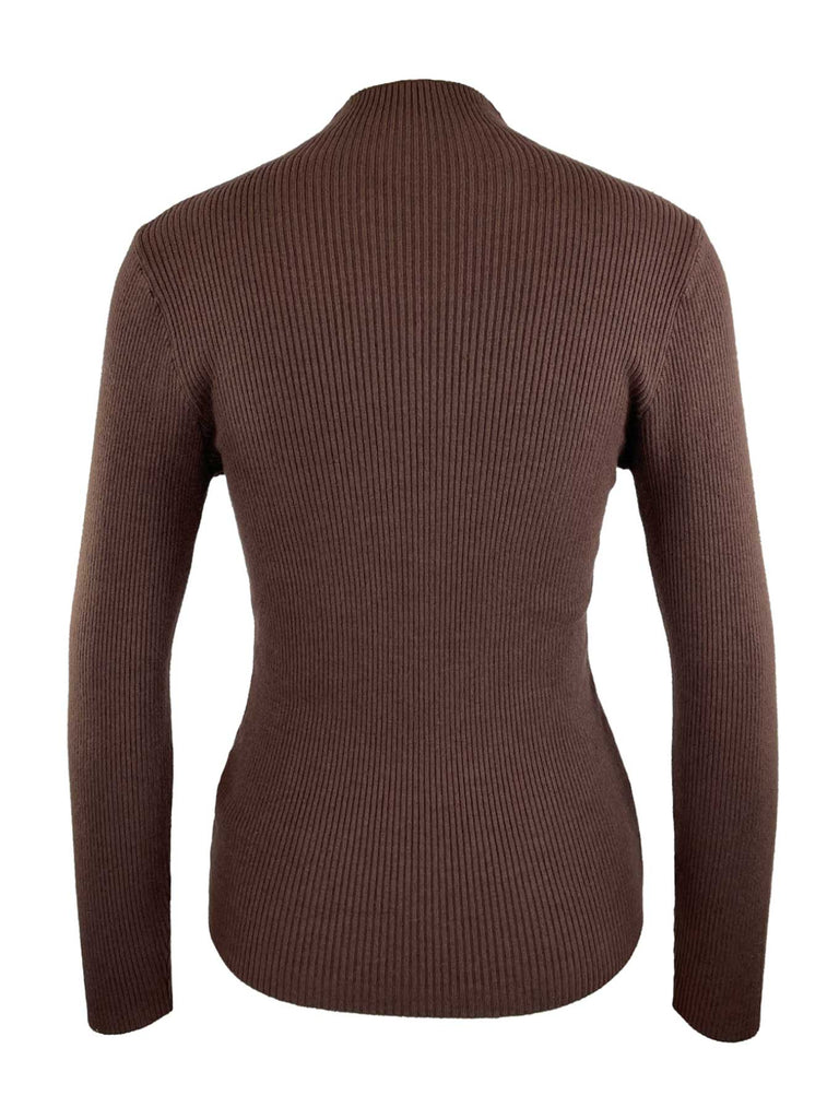 Pullover Herz schokobraun, Ansicht hinten