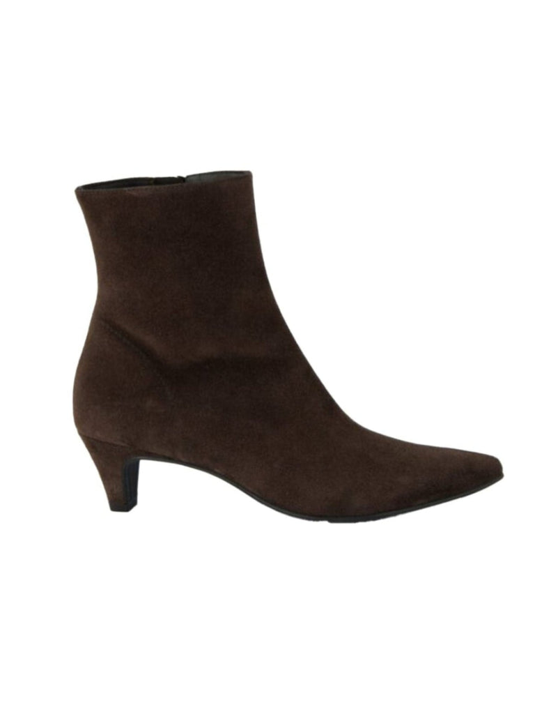 Stiefelette braun soft suede mocca, Ansicht seitlich