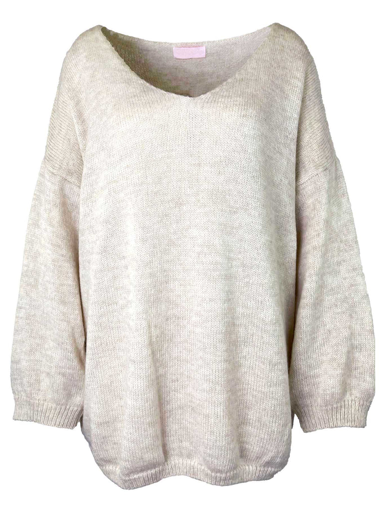 Pullover, Strick, beige, Ansicht vorne