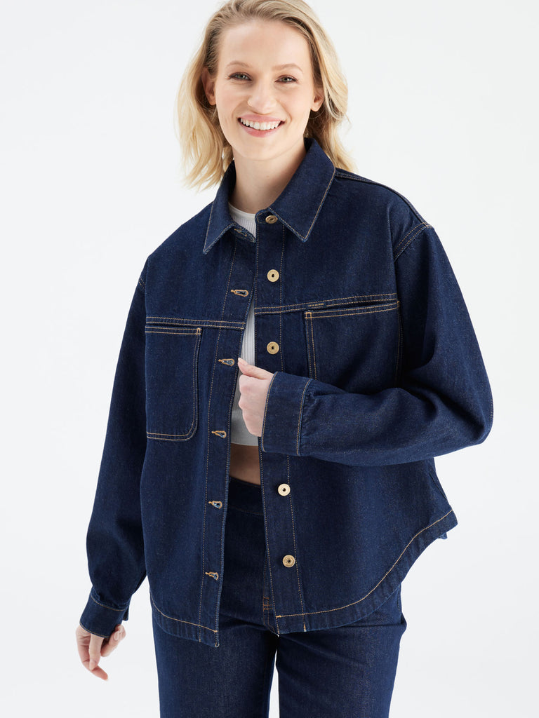 Jeansjacke Oversized Tamara raw, Ansicht vorn