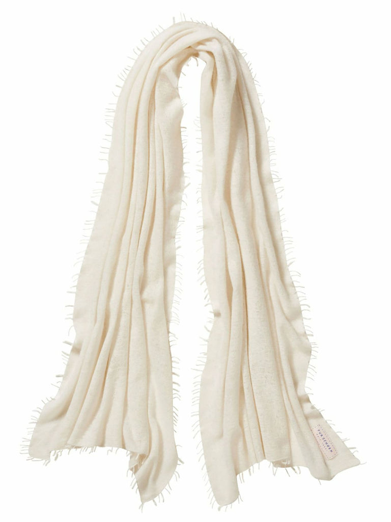 Schal Kaschmir weiß, Ansicht vorn