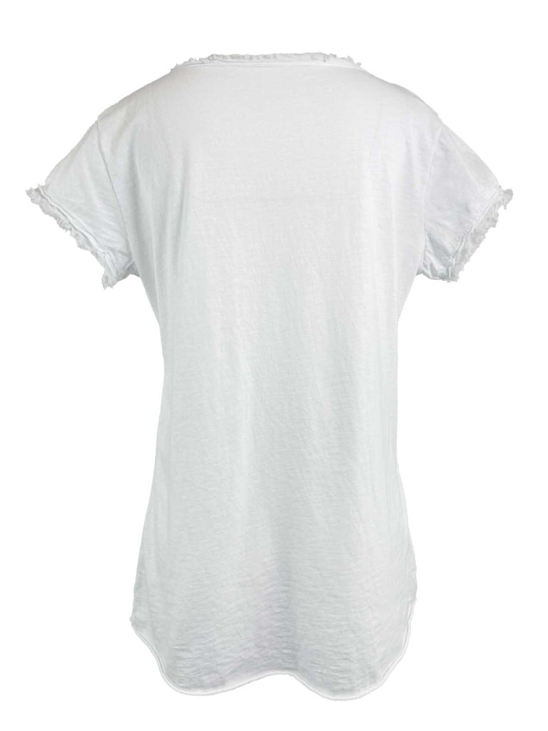 T Shirt, Sternmotiv, Baumwolle, weiß, Ansicht hinten