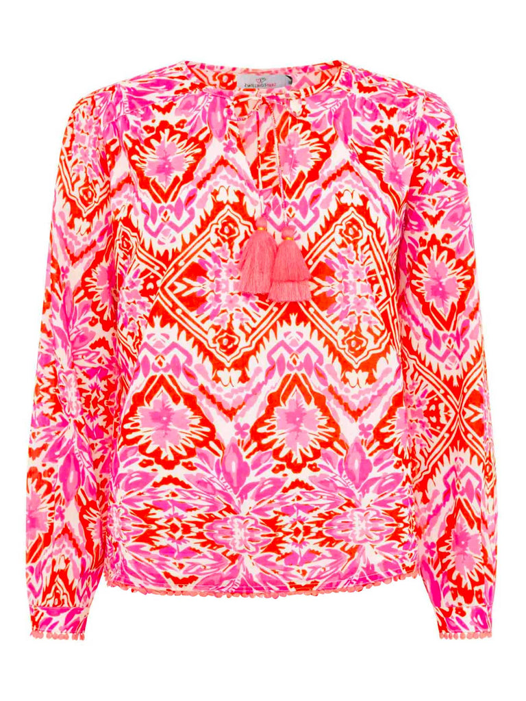 Tunika gemustert pink und rosa
