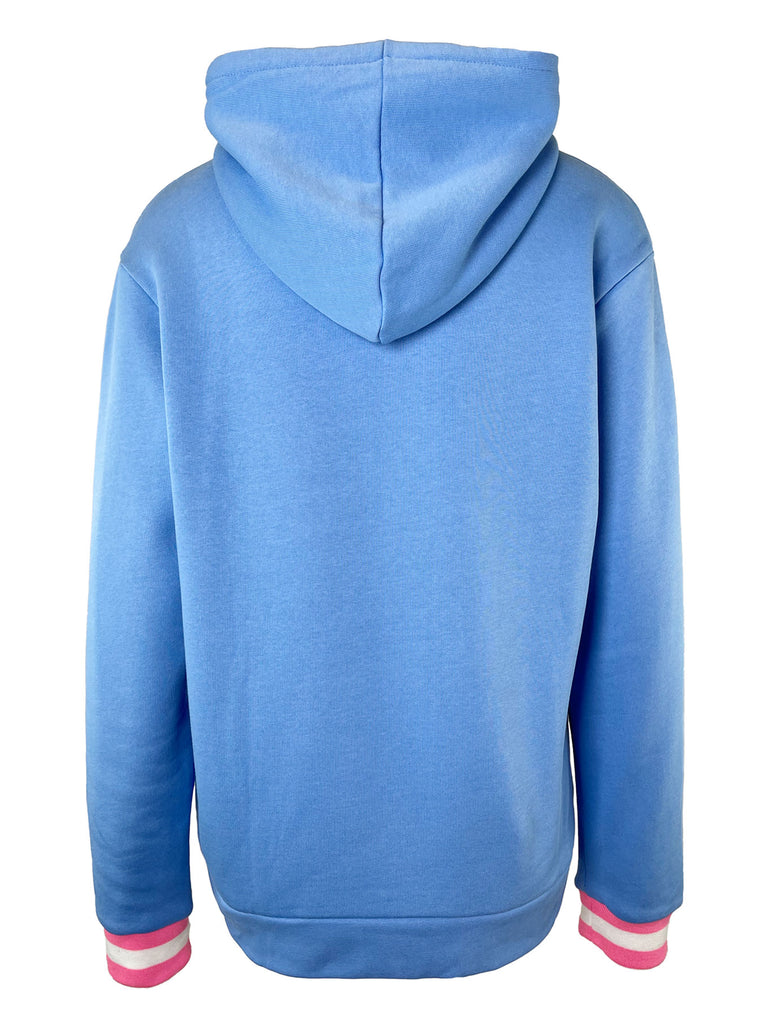Hoodie blau Ansicht hinten