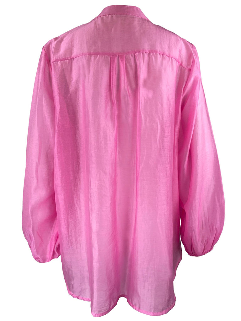 Bluse Volant rosa Ansicht hinten