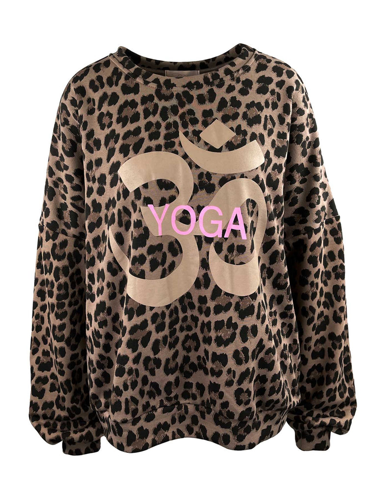 Sweatshirt Yoga Leo taupe Ansicht vorn