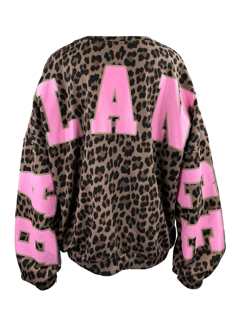 Sweatshirt Yoga Leo taupe Ansicht hinten