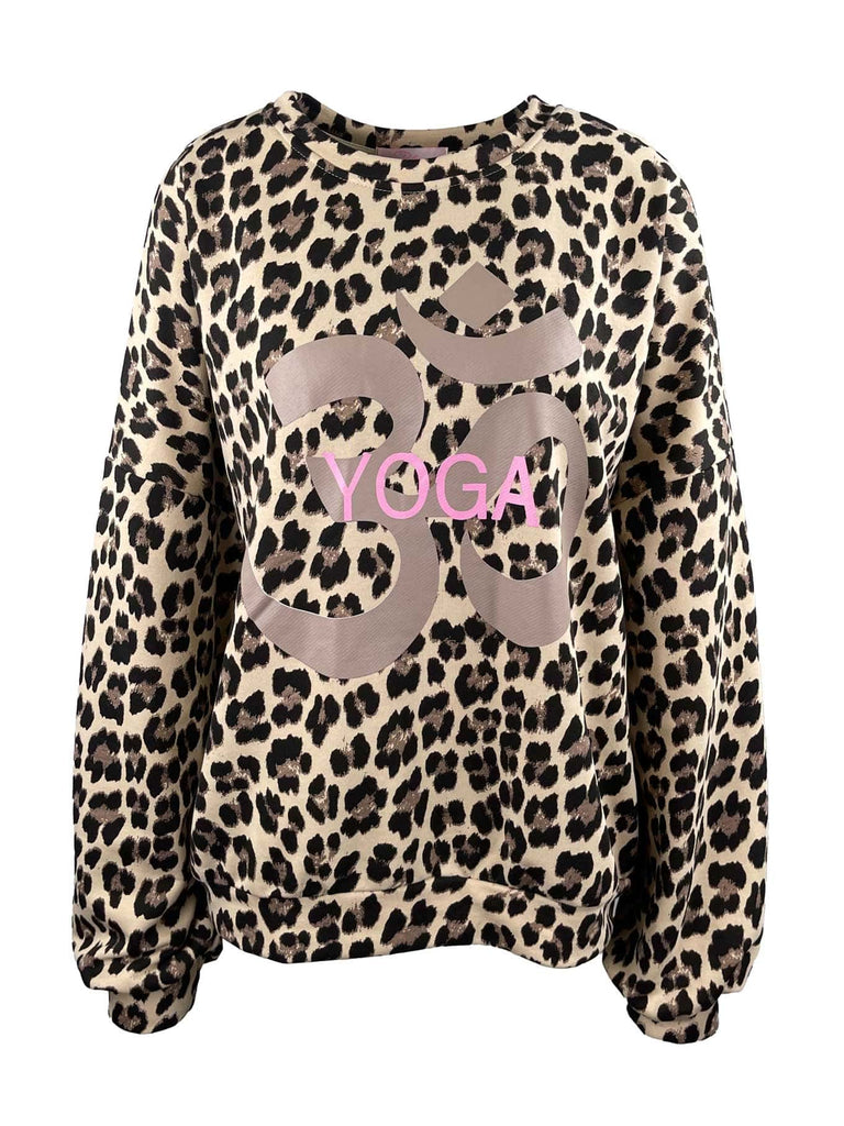 Sweatshirt Yoga Leo beige Ansicht vorn