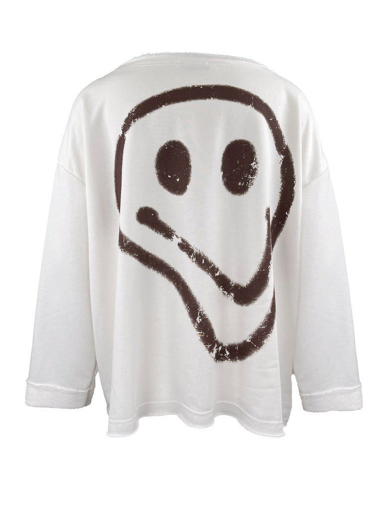 Sweatshirt SMILE cremeweiß, Ansicht hinten