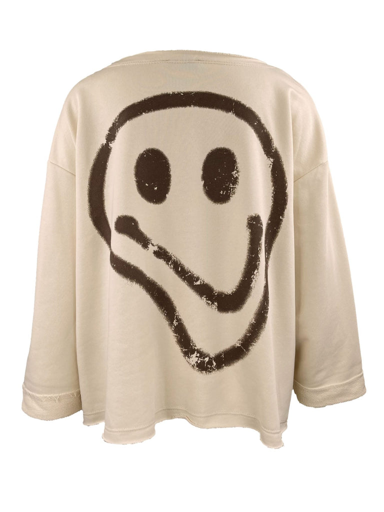 Sweatshirt SMILE beige, Ansicht hinten