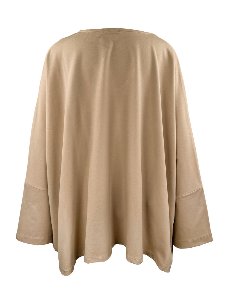 Sweatshirt V beige, Ansicht hinten