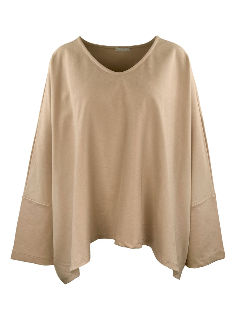 Sweatshirt V beige, Ansicht vorn