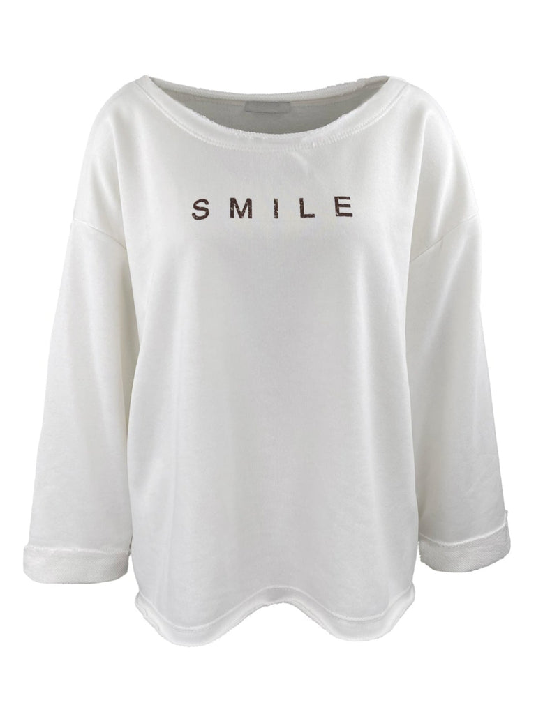 Sweatshirt SMILE cremeweiß, Ansicht vorn