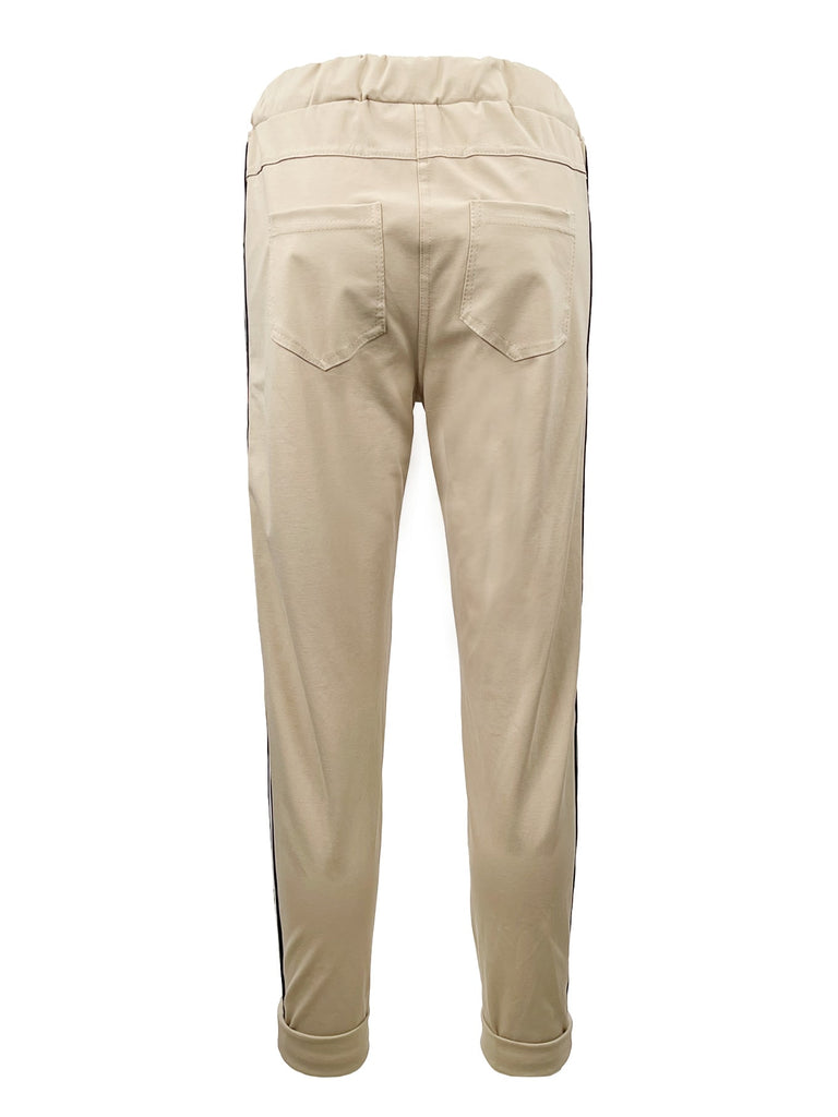 Hose Sportstreifen beige, Ansicht hinten