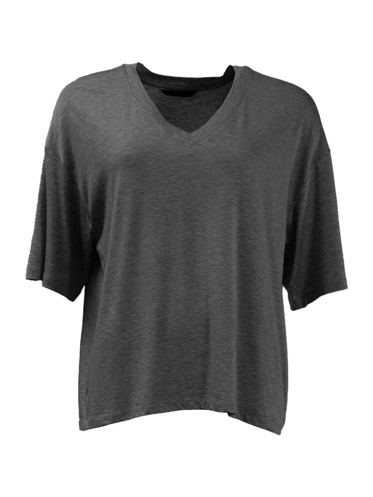 T-Shirt Josefine dark grey melange, Ansicht vorn