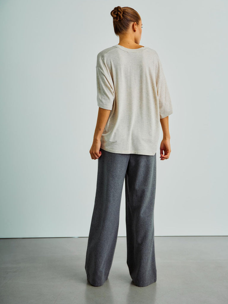 T-Shirt Josefine silver lining melange, Ansicht hinten