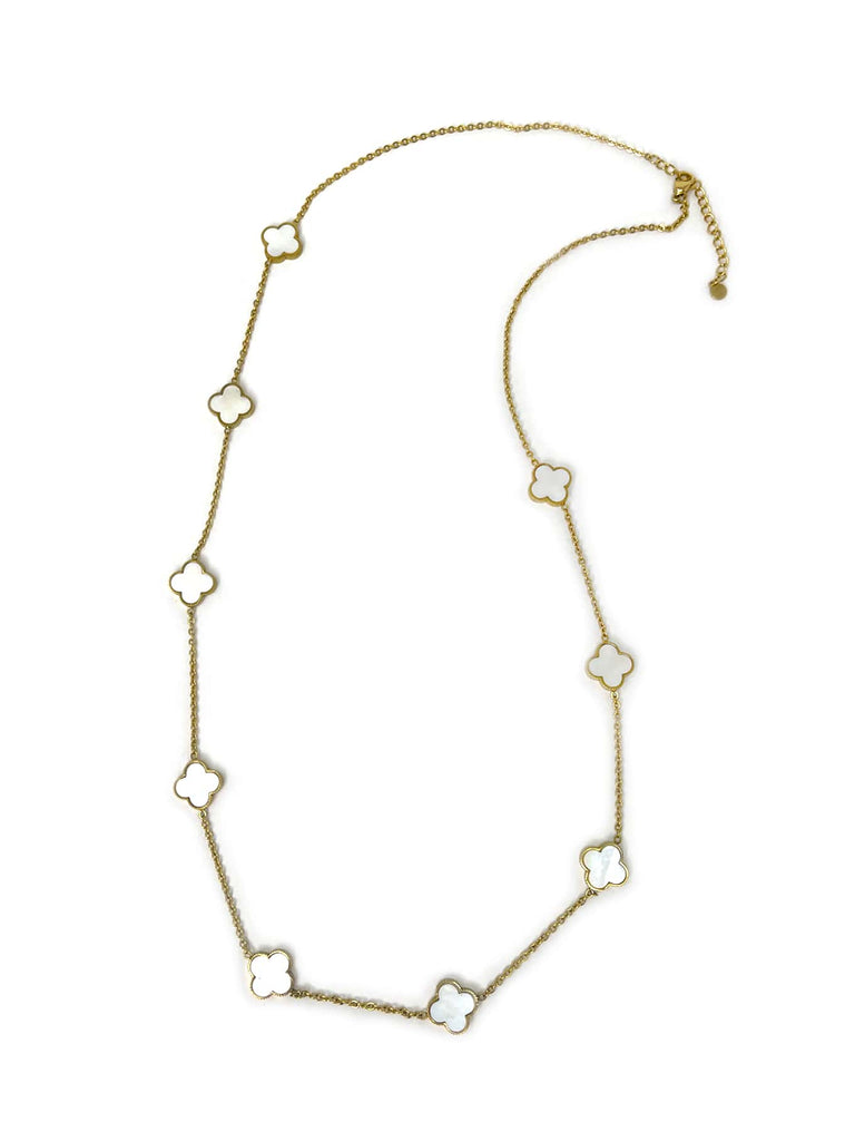 Kette Kleeblatt goldfarben, Ansicht gesamt