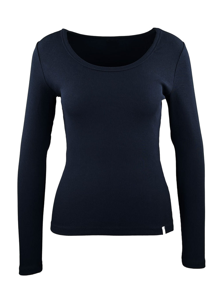 Shirt Langarm Dora navy, Ansicht vorn