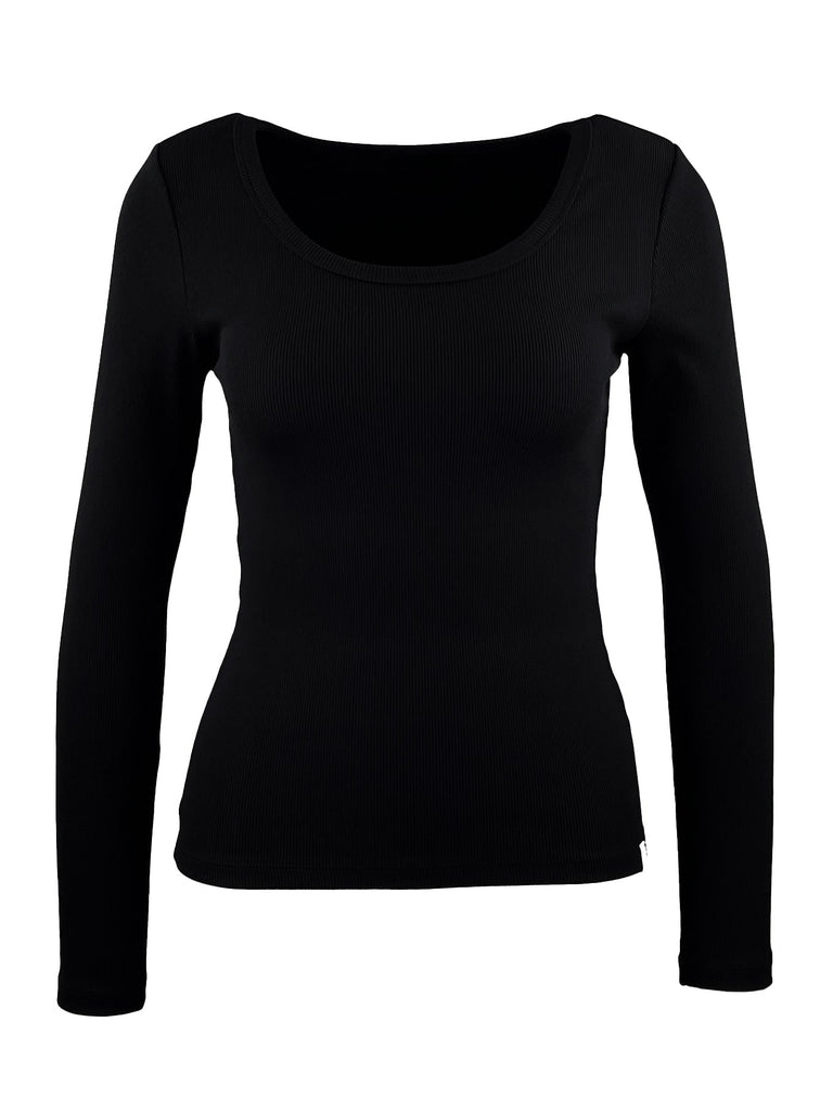 Shirt Langarm Dora black, Ansicht vorn