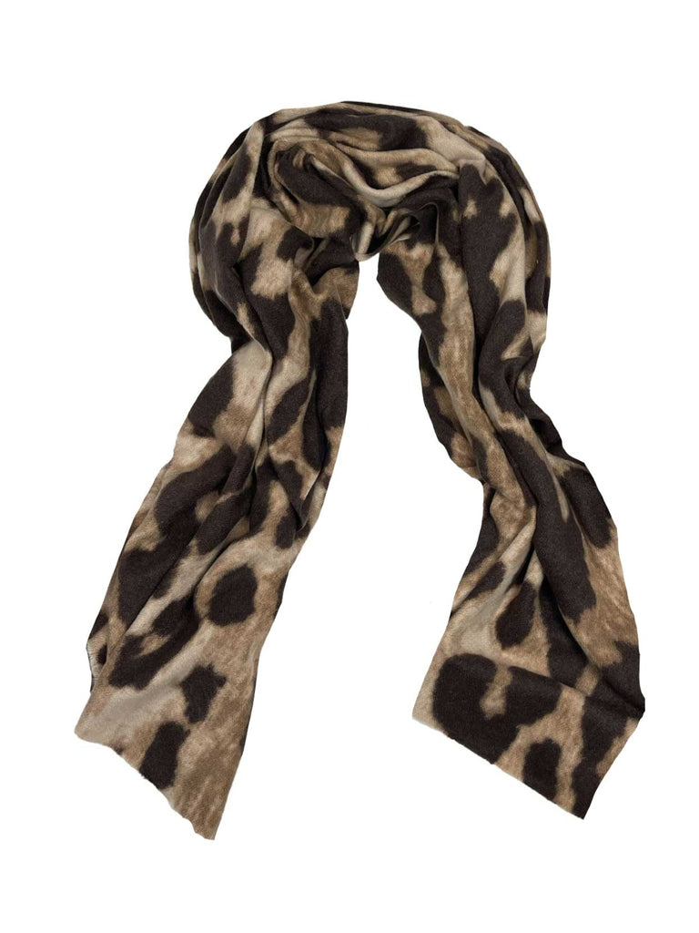 Schal Leo beige braun, Ansicht vorn