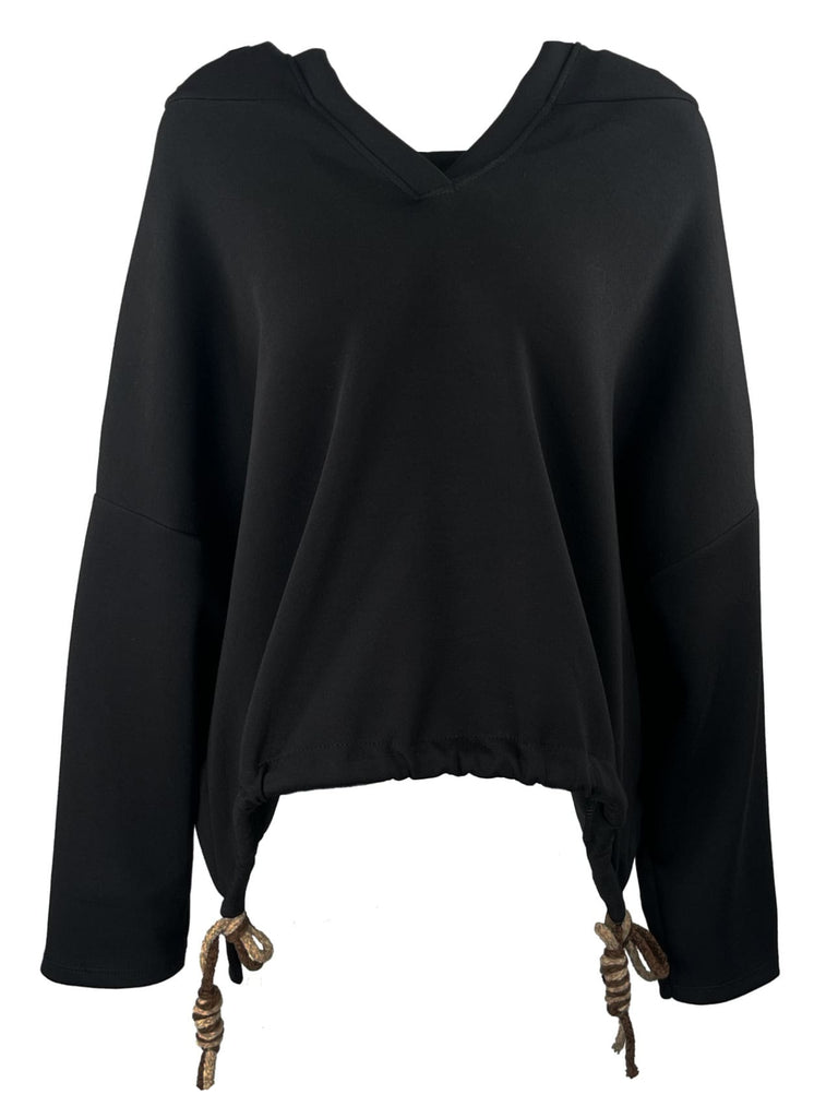 Hoodie Elsa schwarz, Ansicht vorne