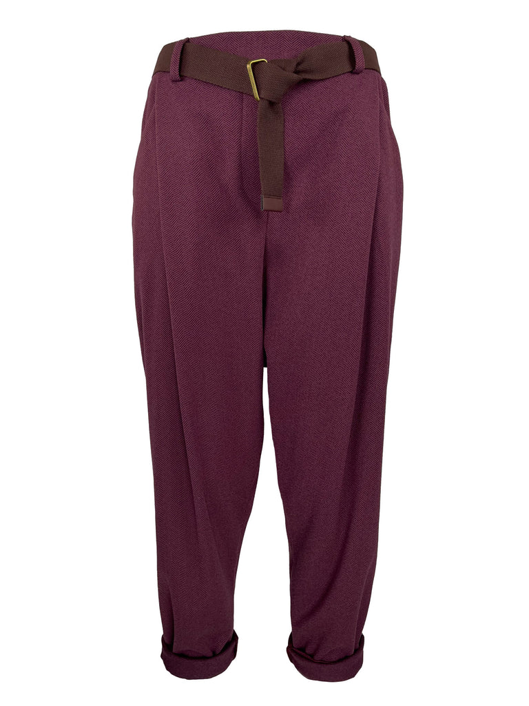 Hose Baggy mit Sportstreifen burgund, Ansicht vorn