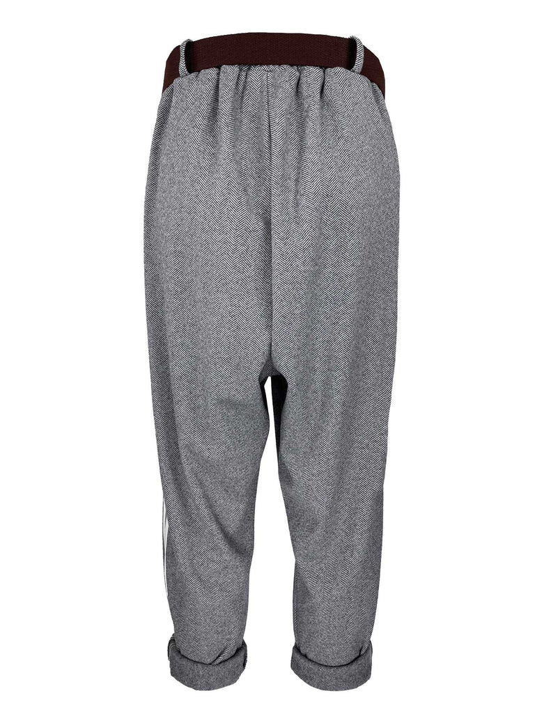 Hose Baggy mit Sportstreifen grau, Ansicht hinten