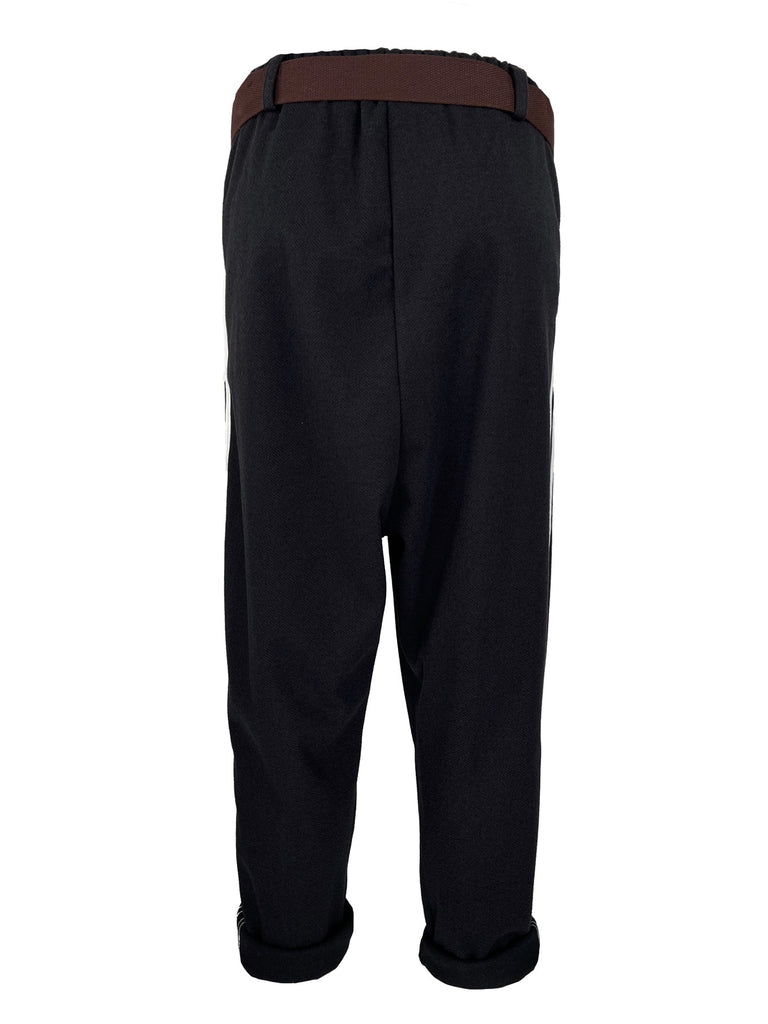 Hose Baggy mit Sportstreifen schwarz, Ansicht hinten