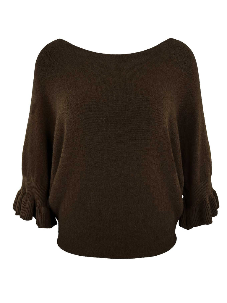 Pullover Lana schokobraun, Ansicht vorn