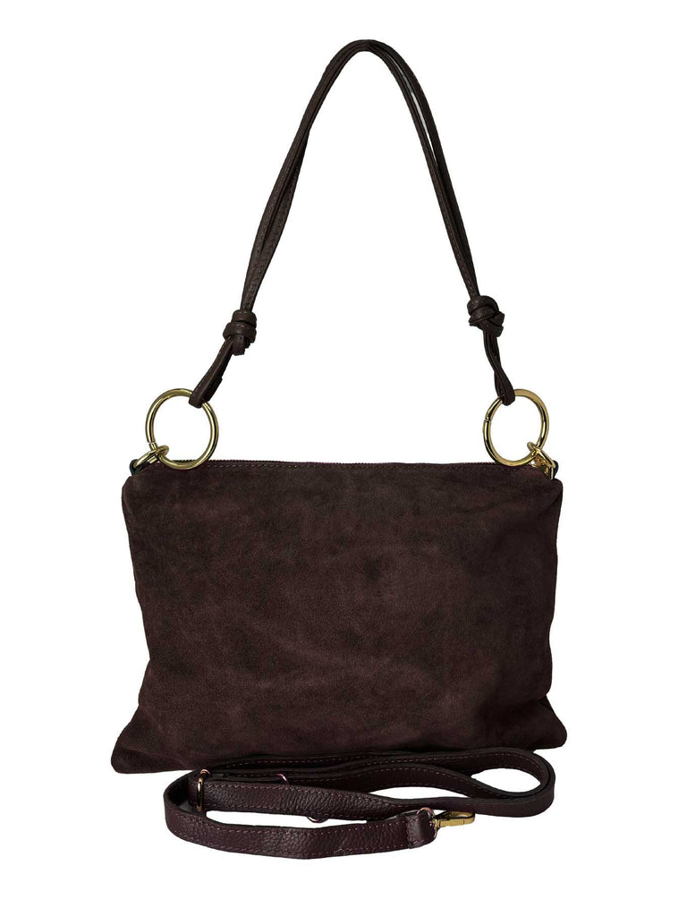 Handtasche schokobraun, Ansicht hinten