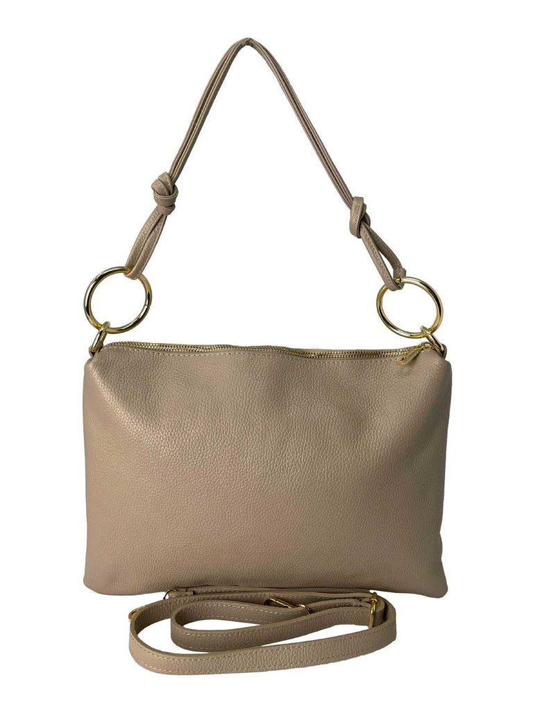 Handtasche taupe, Ansicht hinten