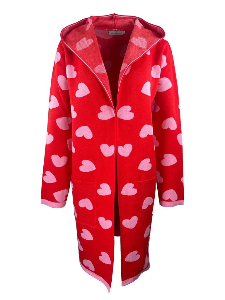 Strickjacke Janina Heart rot, Ansicht vorn