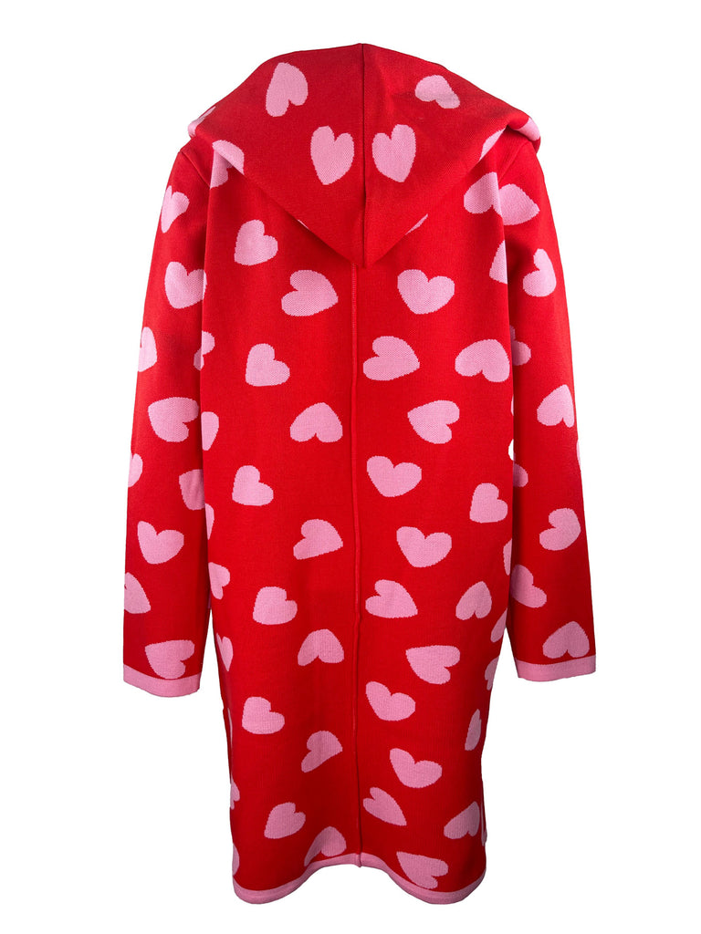 Strickjacke Janina Heart rot, Ansicht hinten
