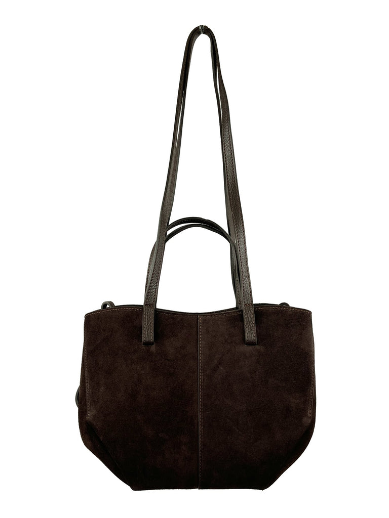 Tasche mit Henkel schokobraun, Ansicht vorne