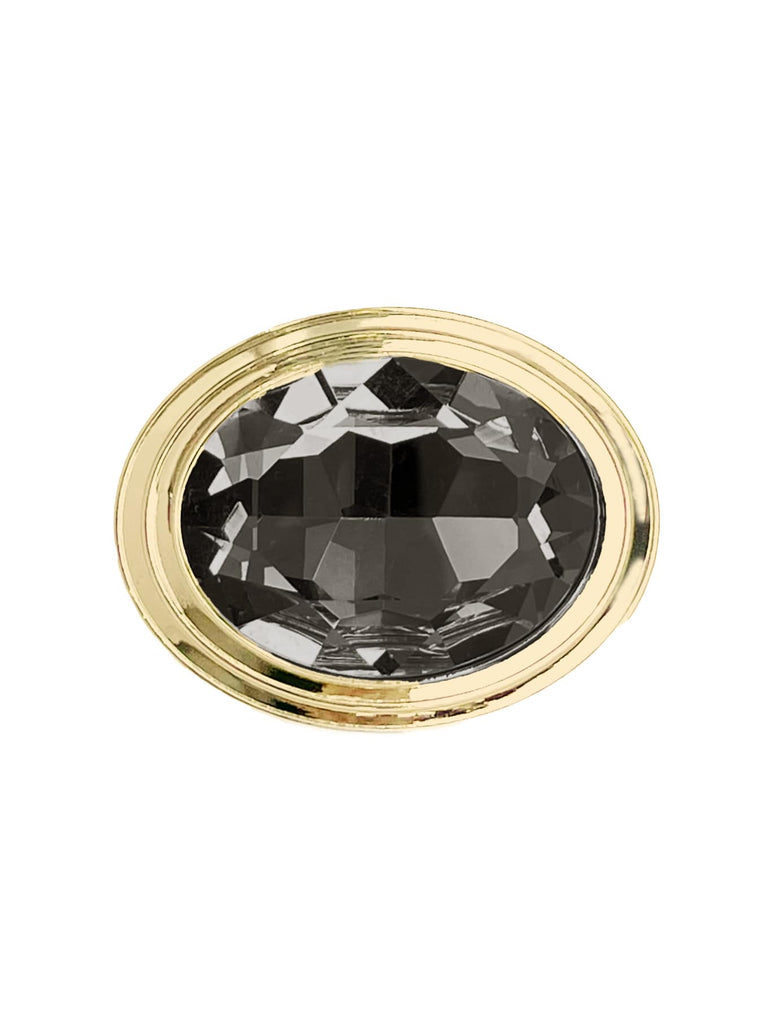 Wechselschließe Kristall Stein goldfarben, Ansicht oben