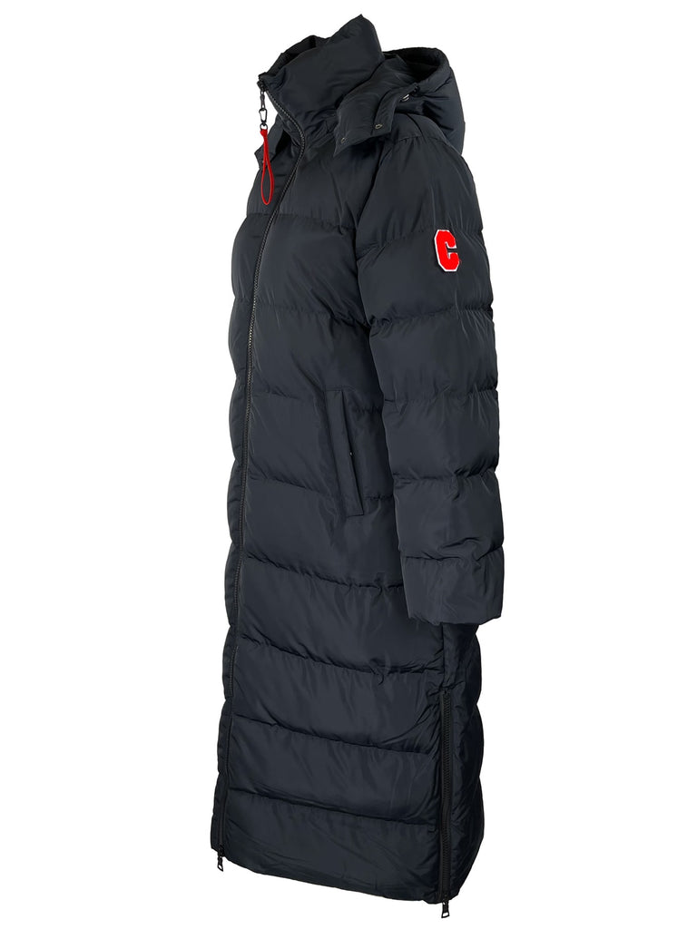 Steppmantel Meran navy, Ansicht seitlich