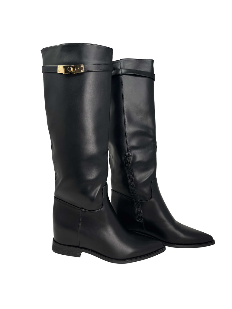 Stiefel Schließe black, Ansicht seitlich