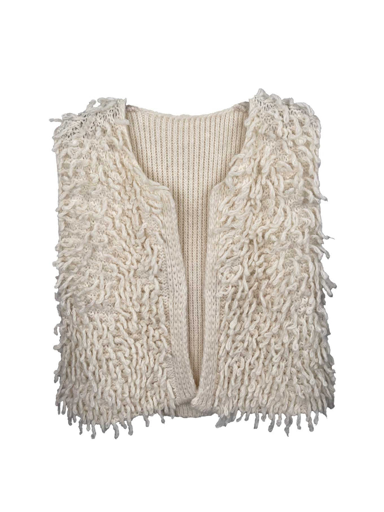 Strickweste creme, Ansicht vorn