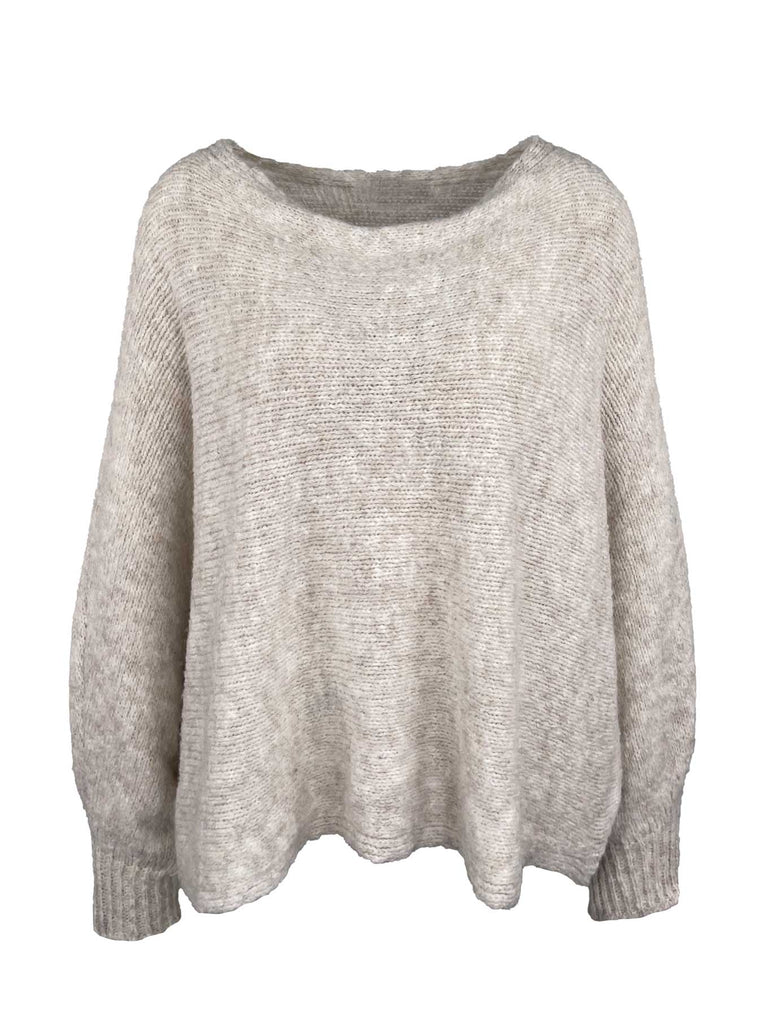 Poncho Pullover Fine creme, Ansicht vorn