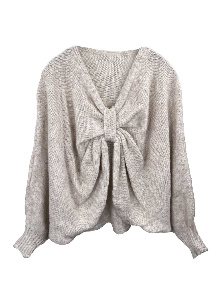 Poncho Pullover Fine creme, Ansicht vorn